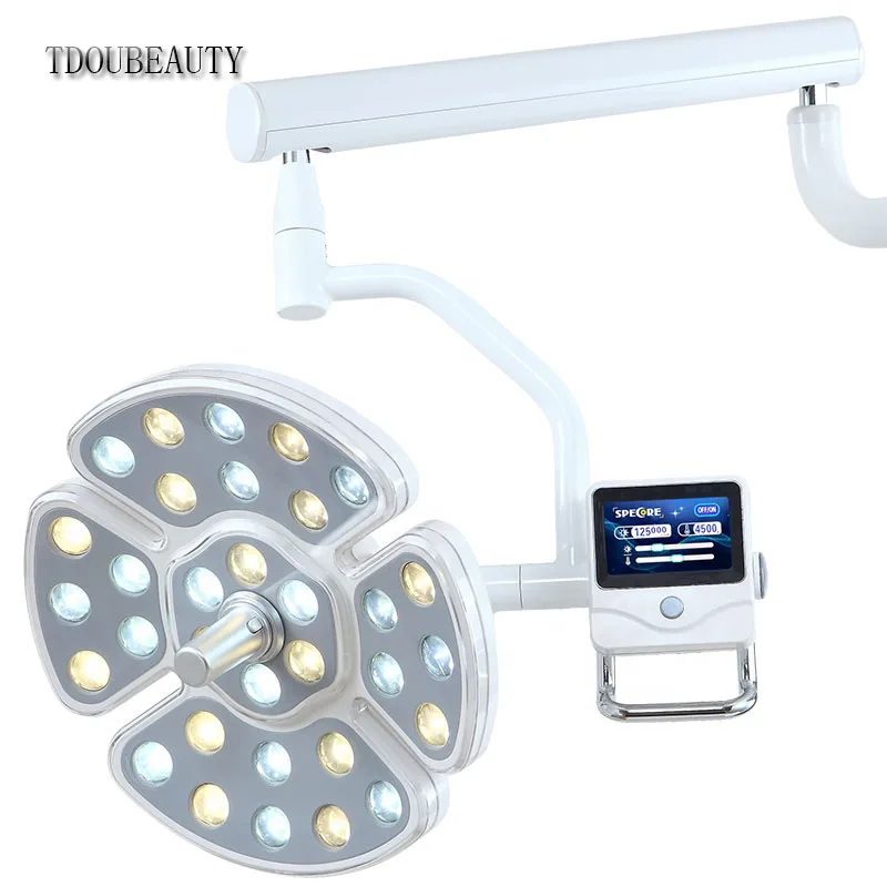 TDOUBEAUTY 2 Đầu Đèn LED Phẫu Thuật Y Tế Shadowless Điều Hành Theatre Đèn Nha Khoa Đơn Vị Với 64 Bóng Đèn (90V-240V)