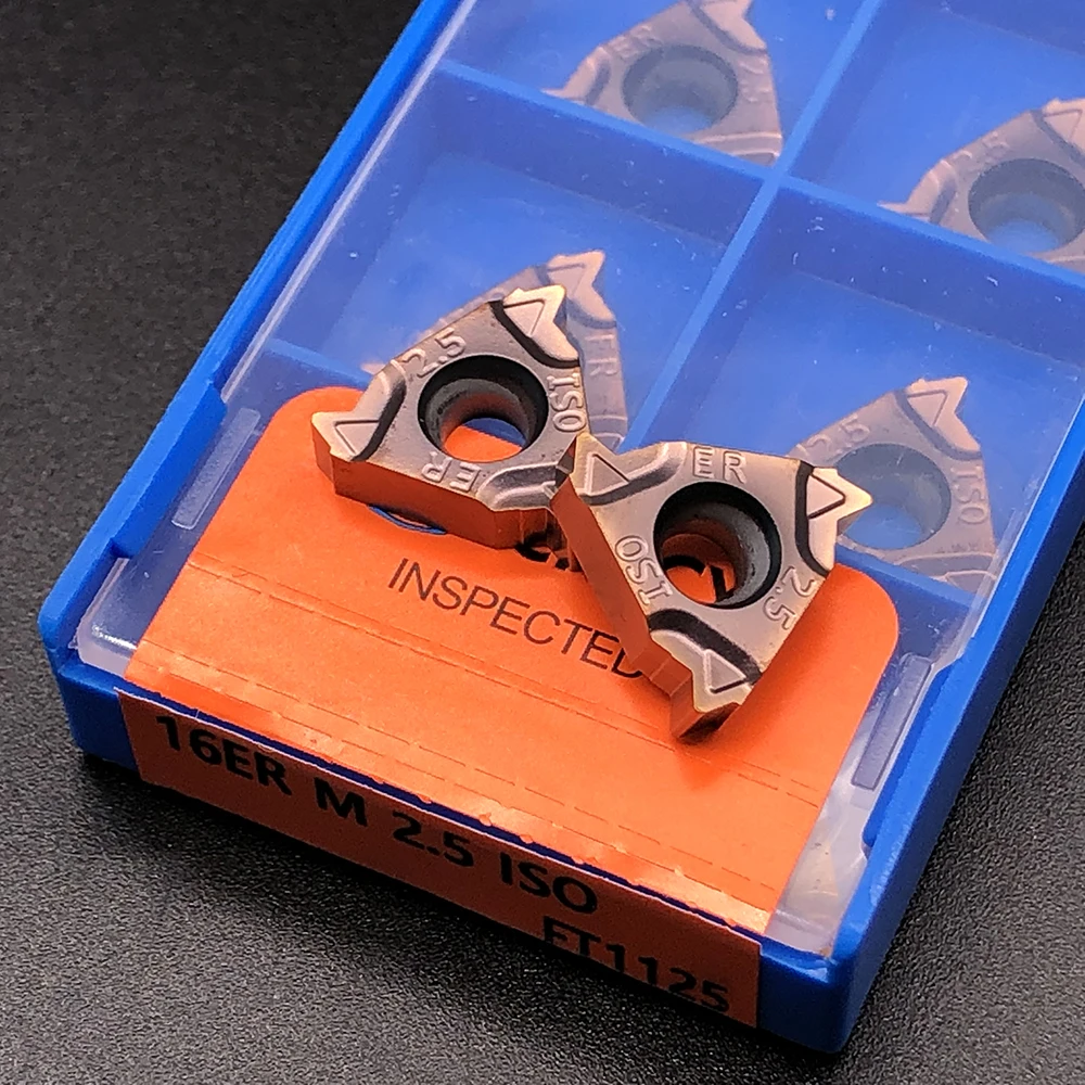 10 قطعة RCKLCY 16ER M 2.5 ISO FT1125 ل الفولاذ المقاوم للصدأ موضوع تحول أدوات CNC مخرطة التنغستن كربيد إدراج القاطع أداة