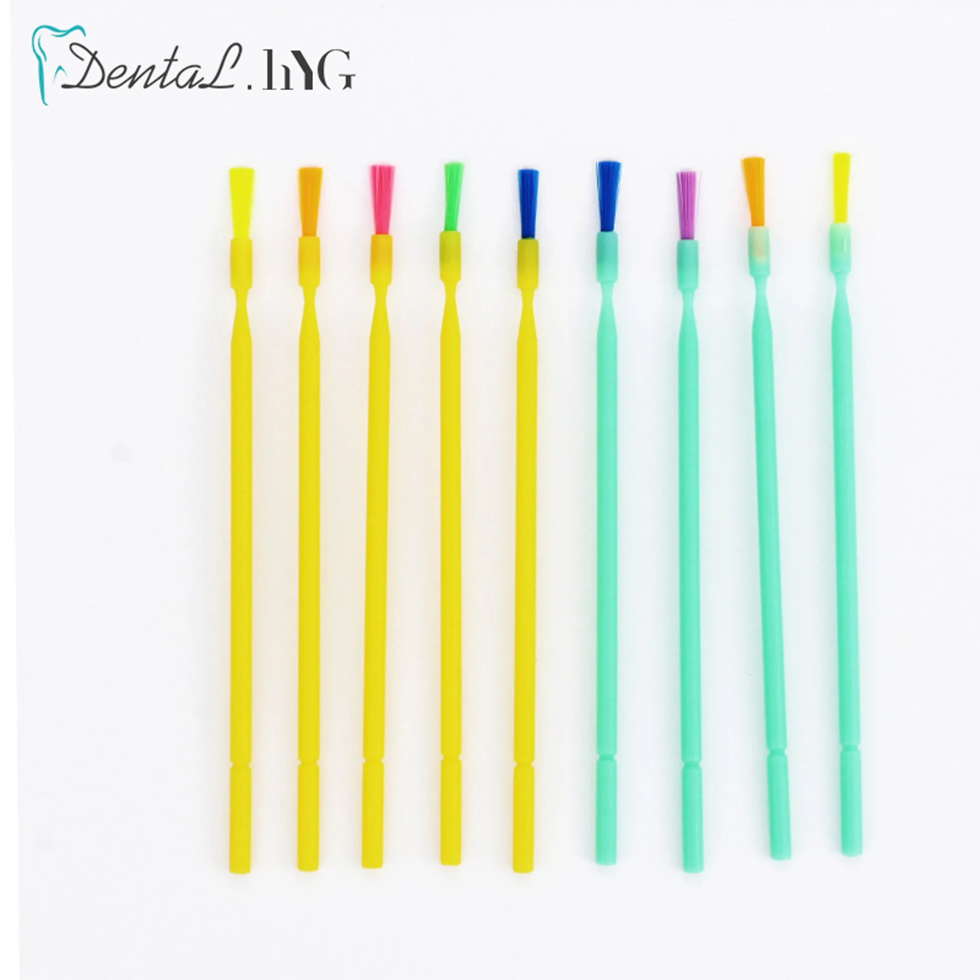 100pcs/Bottle Dental Disposable Long Applicators Dental Lab Long Micro Brush Teeth Whitening Oral Dentist Materials Accessories