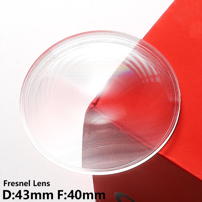 Fresnel lenses for led stage light len magnifier spotlight flashlight lens DIY projector Dimming D43mm F40mmCustomizable