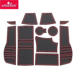 Smabee Anti-Slip Gate Slot Cup Mat for Peugeot 2008 e-2008 GT Line 2019-2024 Door Groove Non-slip Pad Accessories Rubber Coaster