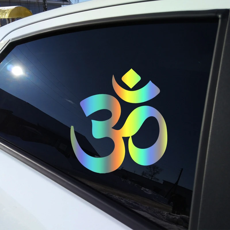 

наклейки на авто Символ Ом (Аум) водонепроницаемые наклейки на машину наклейка для авто автонаклейка стикер этикеты винила наклейки стайлинга автомобилей украшения на бампере автомобиля заднее стекло