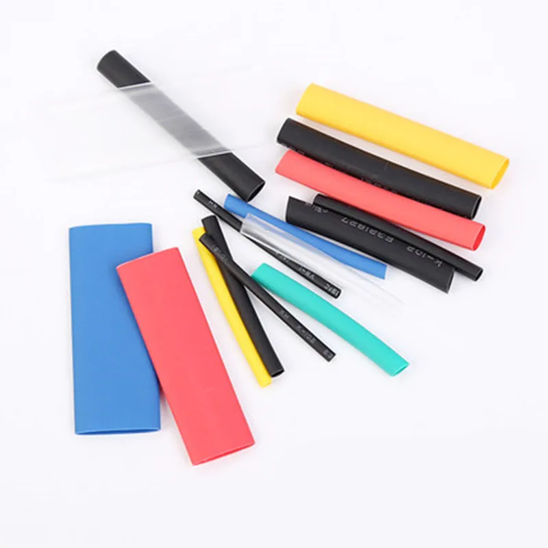 164Pcs/Boxed Heat Shrink Tube Kit Shrinking Assorted Polyolefin Insulation Sleeving Heat Shrink Tubing Wire Cable 8 Sizes 2:1