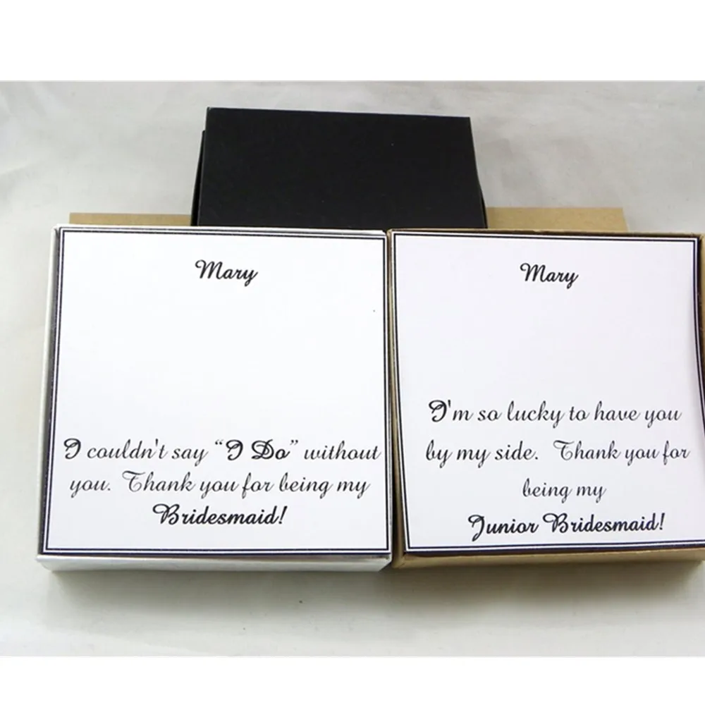 Personalized note card with box, Bridesmaids gift, Bracelet Box for jewelry Personalize Thank You For Being My Bridesmaid Box,