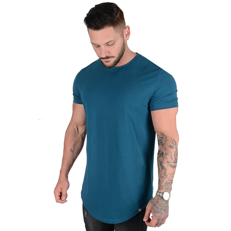 Men\'s quick-drying round-neck printed short-sleeved men\'s T-shirt European and American sports jogging training fitness T-shirt