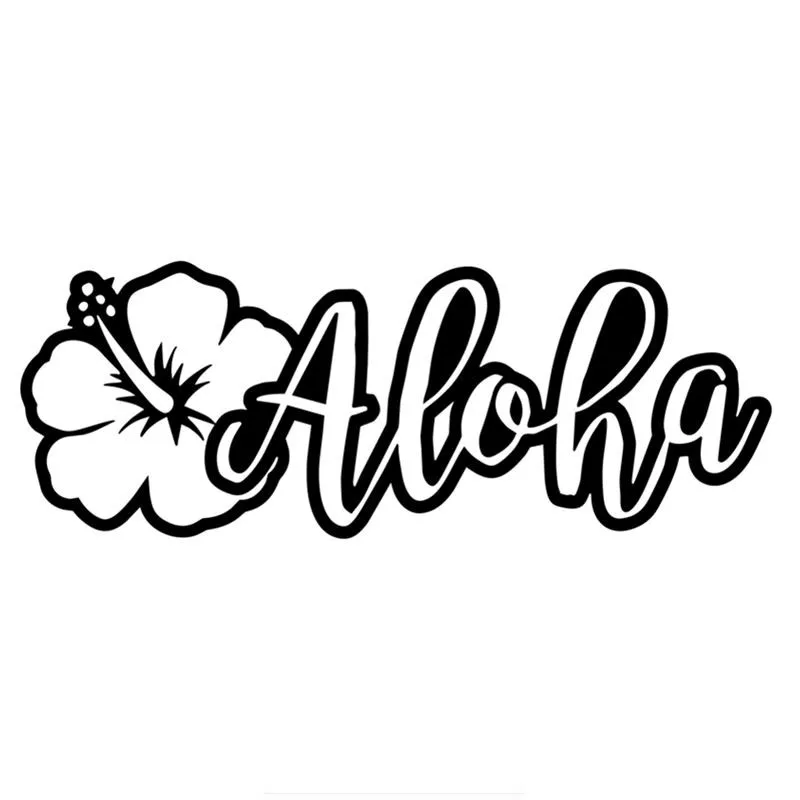 

Creative Hibiscus Flower Aloha Hawaiian Car Sticker Accessories Vinyl PVC 15cm*6cm Motorcycle Car Styling Decal