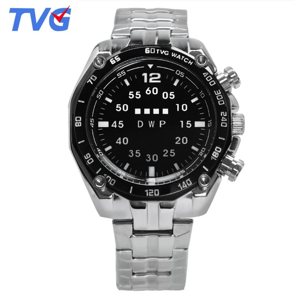 TVG Men Watches Men Led Digital Watches Stainless Steel Electronic Wristwatch Men Sports Watches Relogio Masculino reloj hombre