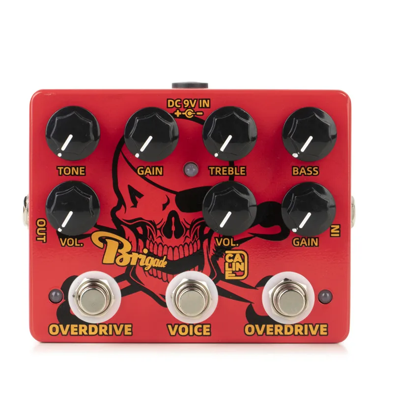 Caline-Pedal de doble efecto Overdrive para guitarra, accesorios de guitarra, brigada de DCP-07