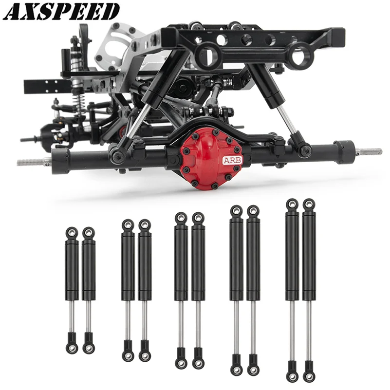 AXSPEED 4PCS Built-in Spring 80/90/100/110/120mm Shock Absorber Damper for 1/10 RC Crawler Axial SCX10 90046 TRX-4 MST Redcat