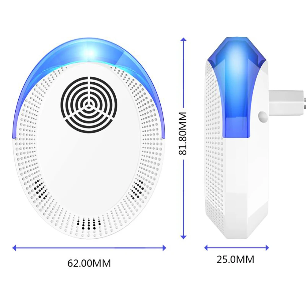 Anti Mosquito Insect Ultrasonic Repeller Mouse Cockroach Repeller Device With Night Light Electronic Rats Mite Bed Bug Killer