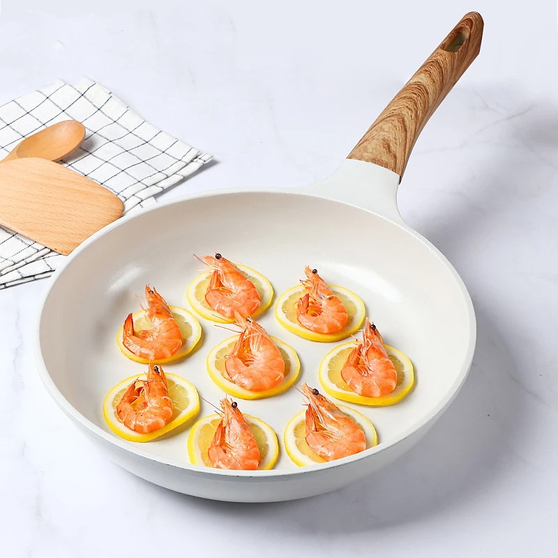 Non-stick Kitchen Enamel Pan Cooking Pan Set Breakfast Ceramic Frying Pan Cooking Pots Induction Cooker Skillet Egg Pancake