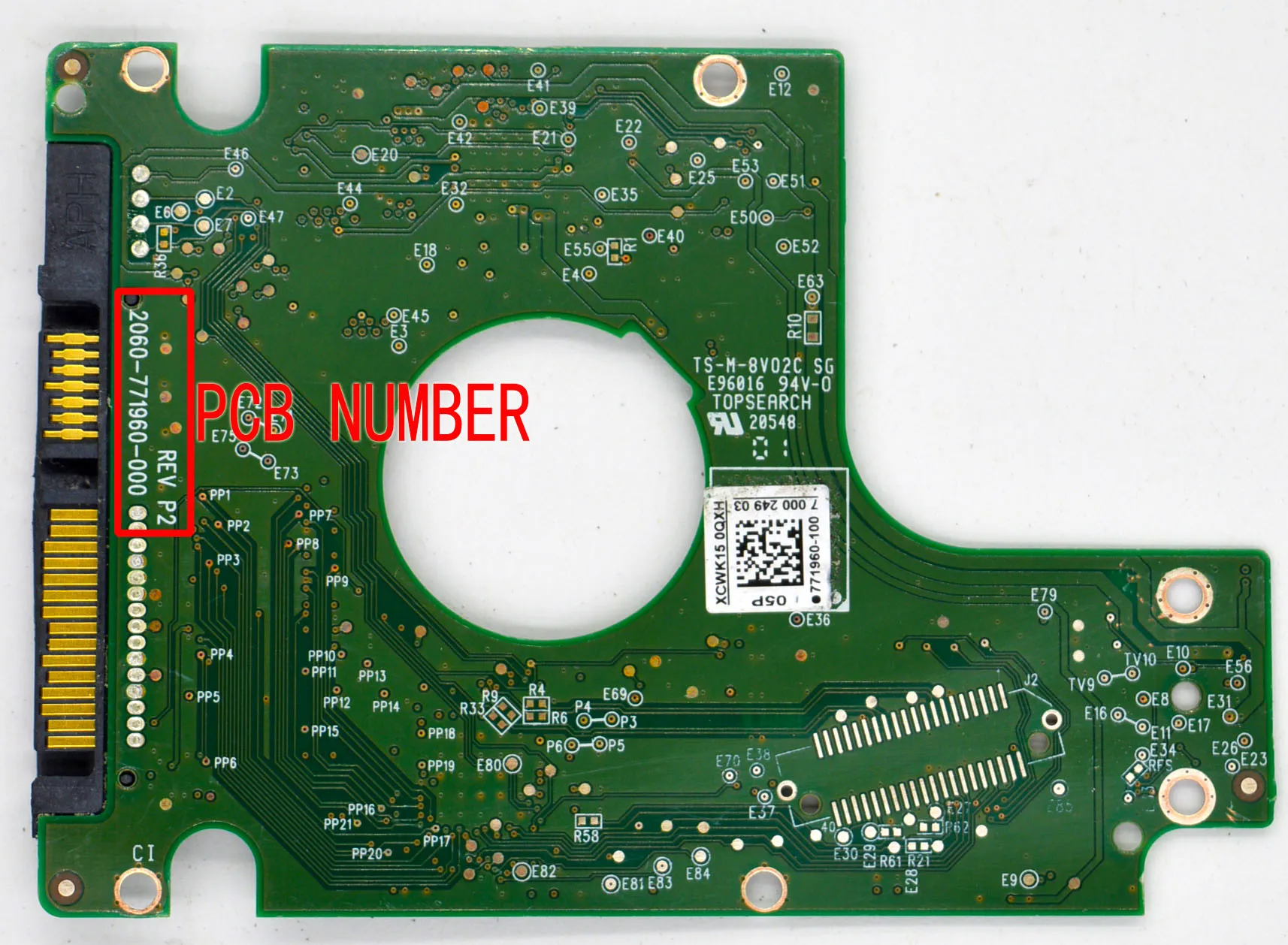 HDD PCB Papan Sirkuit/2060-771960-000 Rev 2060 771960/771960-300, 771960-600 , 771960-200