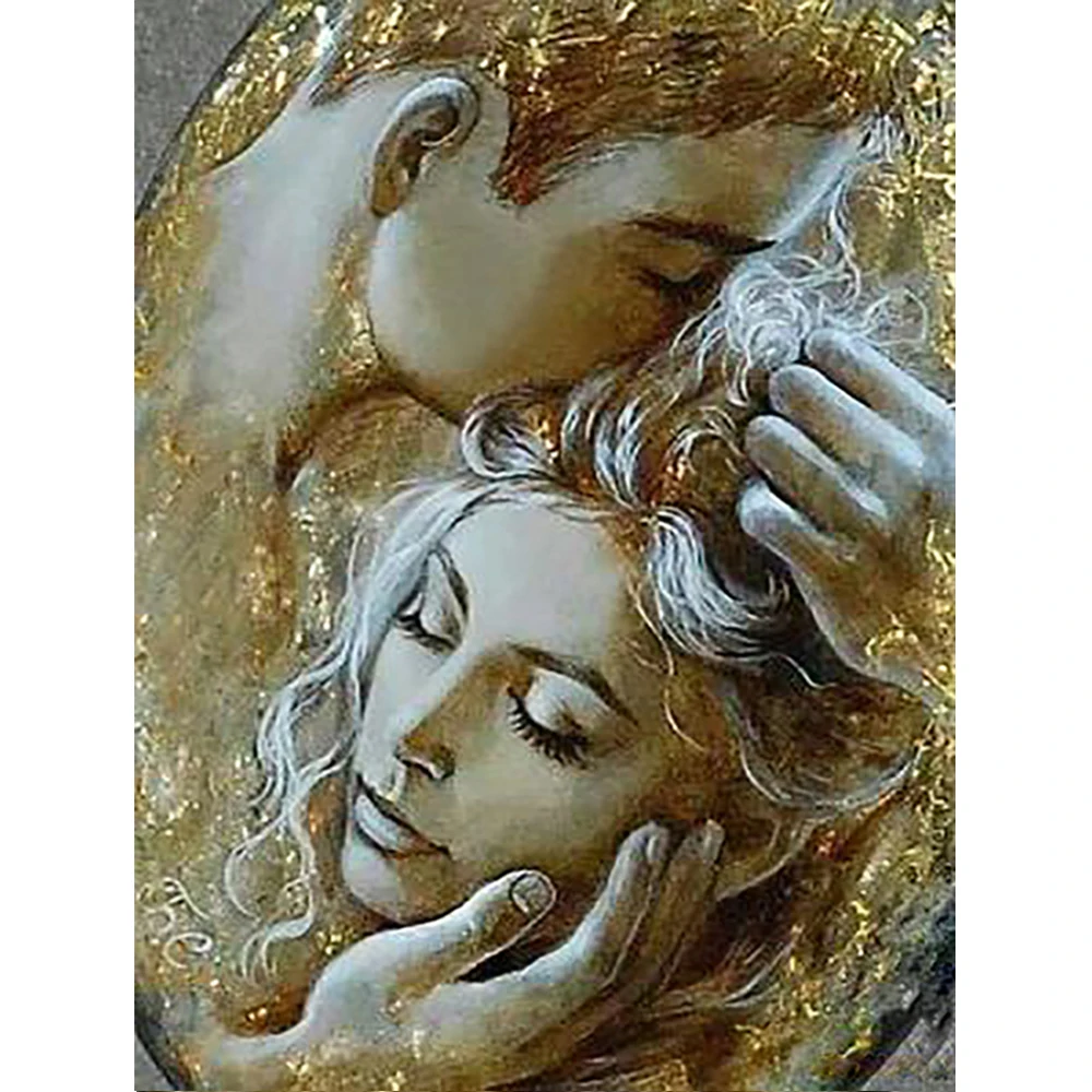 

Canvas Size Full Square/Round Diamond Painting Couple 5D DIY Diamond Embroidery Mosaic Portrait Handmade Gift