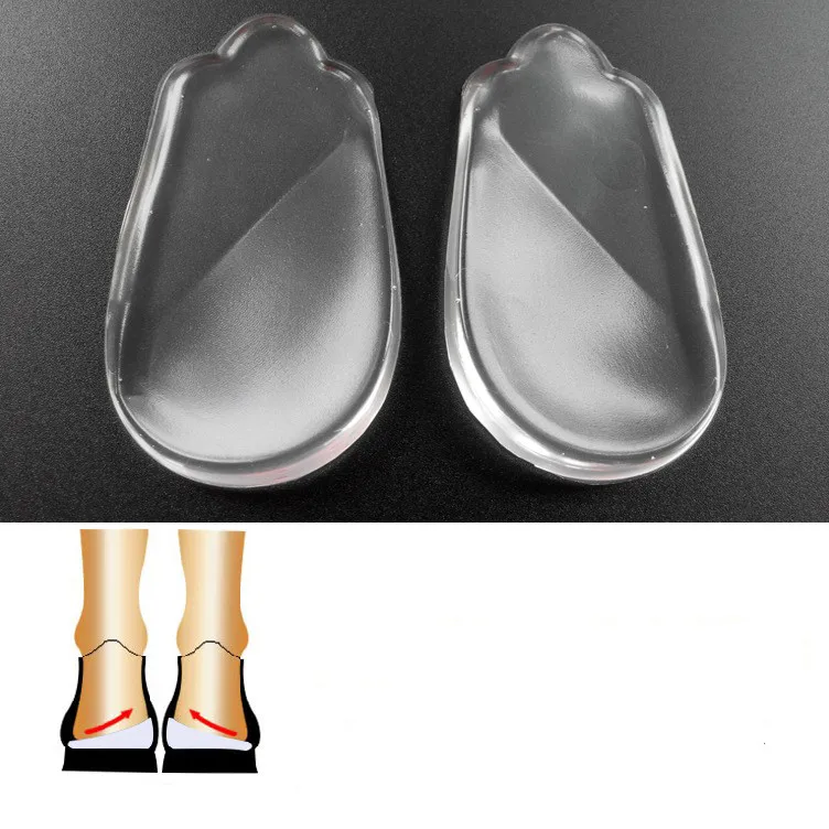 1 para silikonowa wkładka z płaską stopą z ośmioma palcami Orthotic Varus prawidłowy klej XO typ nogi Orthotic Heel Wedge Health Care