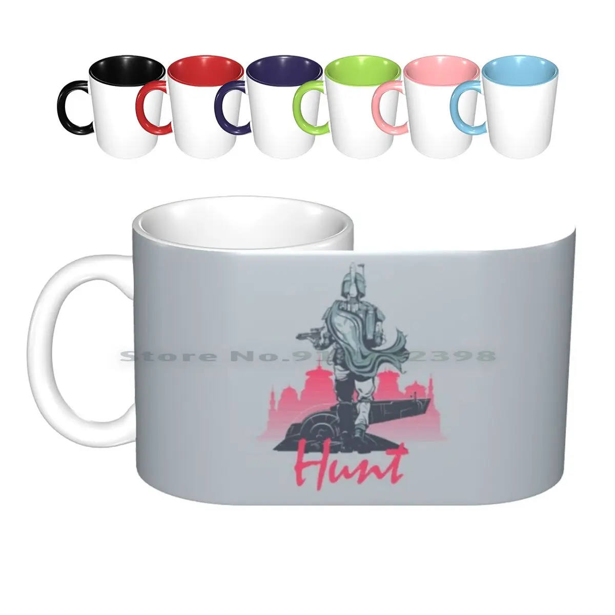 Hunt ( Light Version ) Ceramic Mugs Coffee Cups Milk Tea Wars Hunt Drive Ryan Gosling Bounty Hunter Bespin Cloud City Slave1