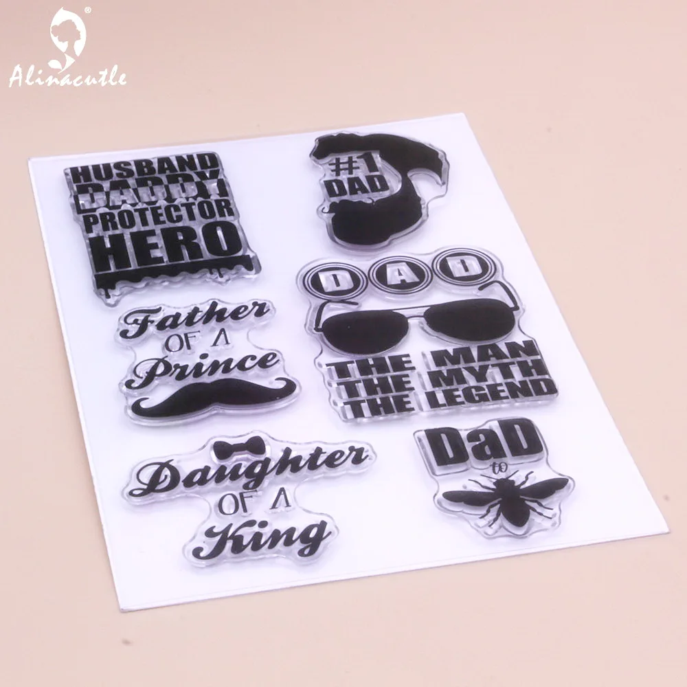 Husband Dad Father Hero CLEAR STAMPS Scrapbooking Handmade Card Album Paper Craft Rubber Transparent Silicon Stamp Alinacutle