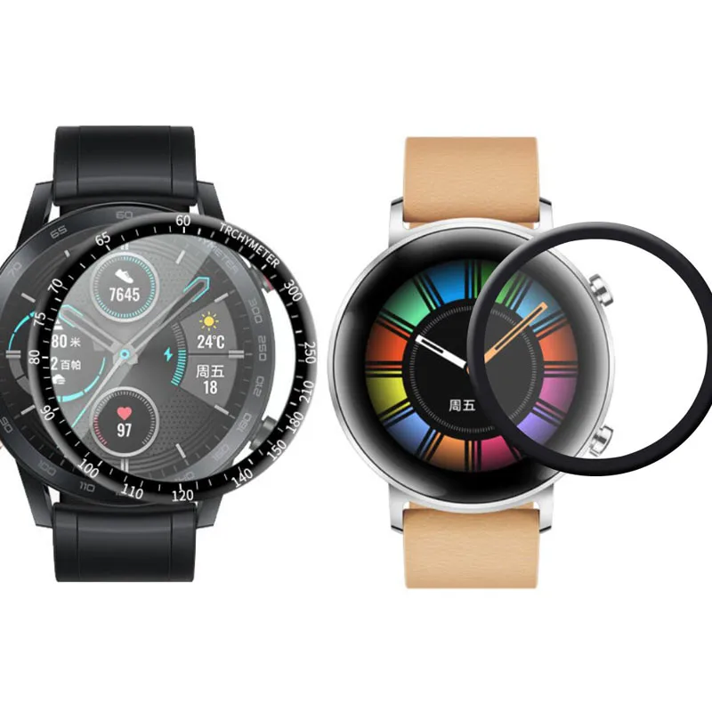 Película protectora transparente suave con borde curvo 3D, cubierta completa para Huawei Honor Magic 2 Watch 42MM Magic2 46mm, Protector de pantalla (no de vidrio