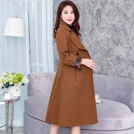 

Autumn Fashion New Winter Windbreaker Wome Parkas Long Slim Plus size 3XL women's clothing Outwear Overcoat LX1340