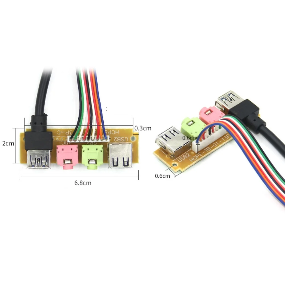 USB 2.0+ 3.0 port chassis PC computer case audio front panel replace cable 70cm