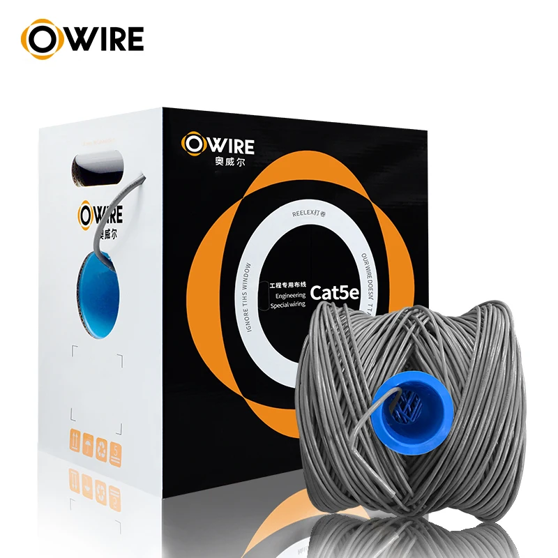 Owire utp cat5e cable Black 3.5m 0.48BC Internet  passed Cat5e communication s for outdoor HDPE PVC LDPE CMR