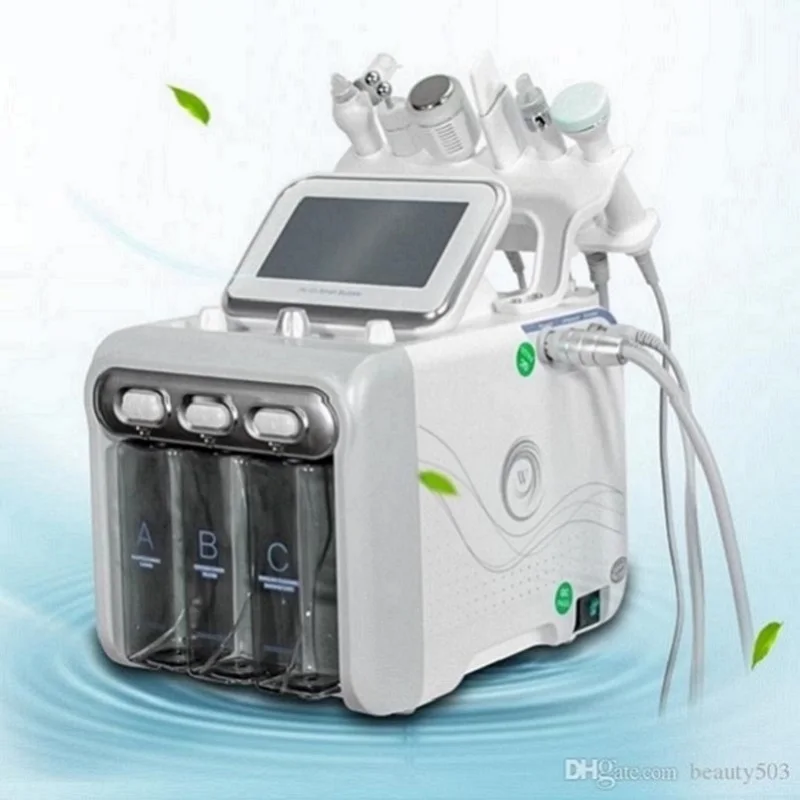 6 in 1 anti aging H2O2 hydrogen oxygen jet small bubble facial beauty machine