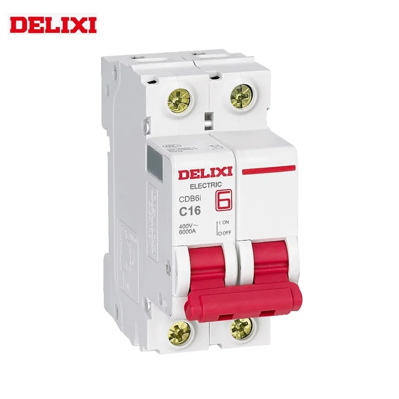 

DELIXI Miniature circuit breaker MCB CDB6i 6KA 2P type C 230V/400V 1A 2A 3A 4A 6A 10A 16A 20A 25A 32A 40A 50A 63A