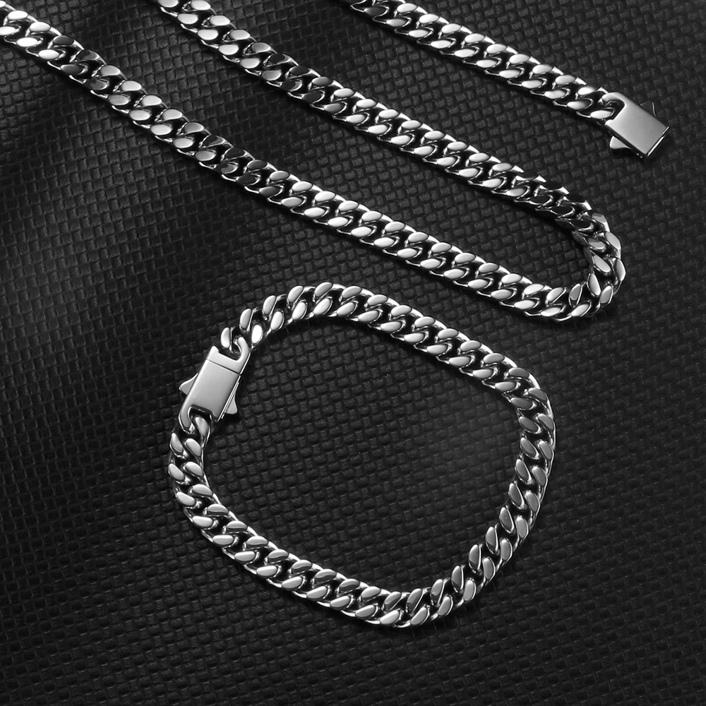 Hoge kwaliteit 7 mm/9 mm goudkleurige Cubaanse ketting waterdichte Curb Link ketting sieraden verschillende maten