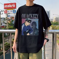 Quackity My Beloved Merch T-Shirt Summer Casual Fashion Printed Harajuku 100%Cotton  Short Sleeved Top Loose Tee Tops Streetwear