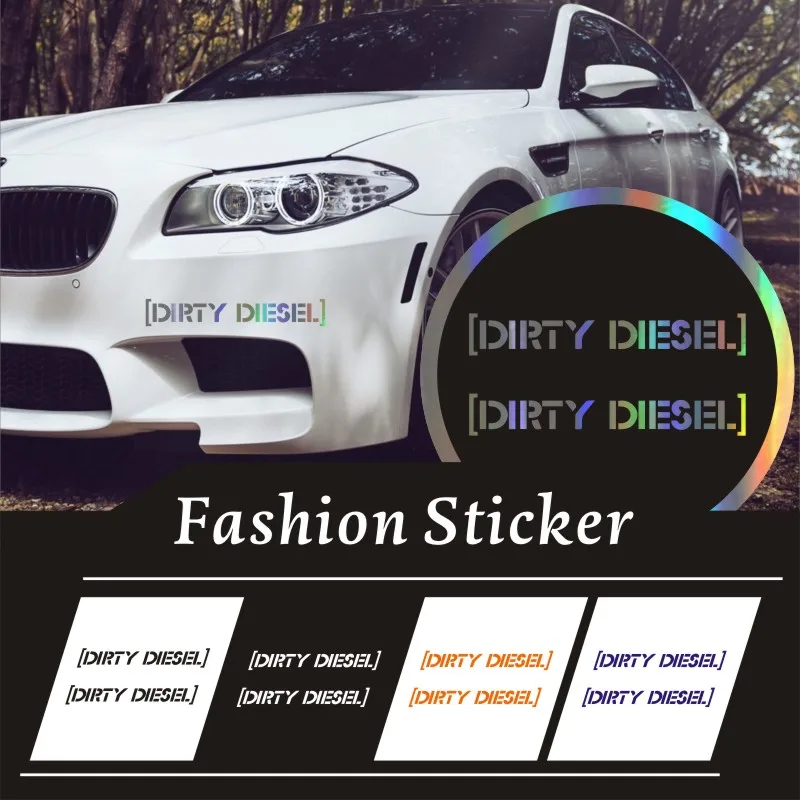 Car Stickers 13.6CM*2.1CM Fashion DIRTY DIESEL Car Motorcycles Decoration Reflective Car Styling Custom Sticker