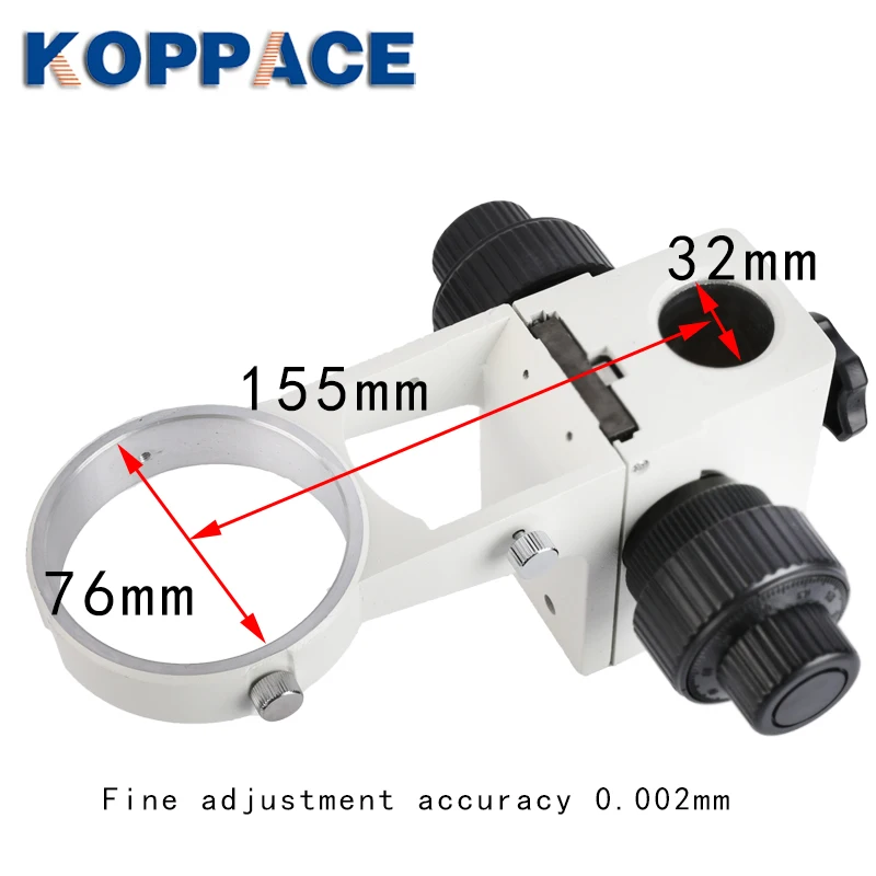 KOPPACE Stereo Microscope Focusing Bracket Diameter 32mm Column Fine Tuning Accuracy 0.002mm Bracket Aperture 76mm