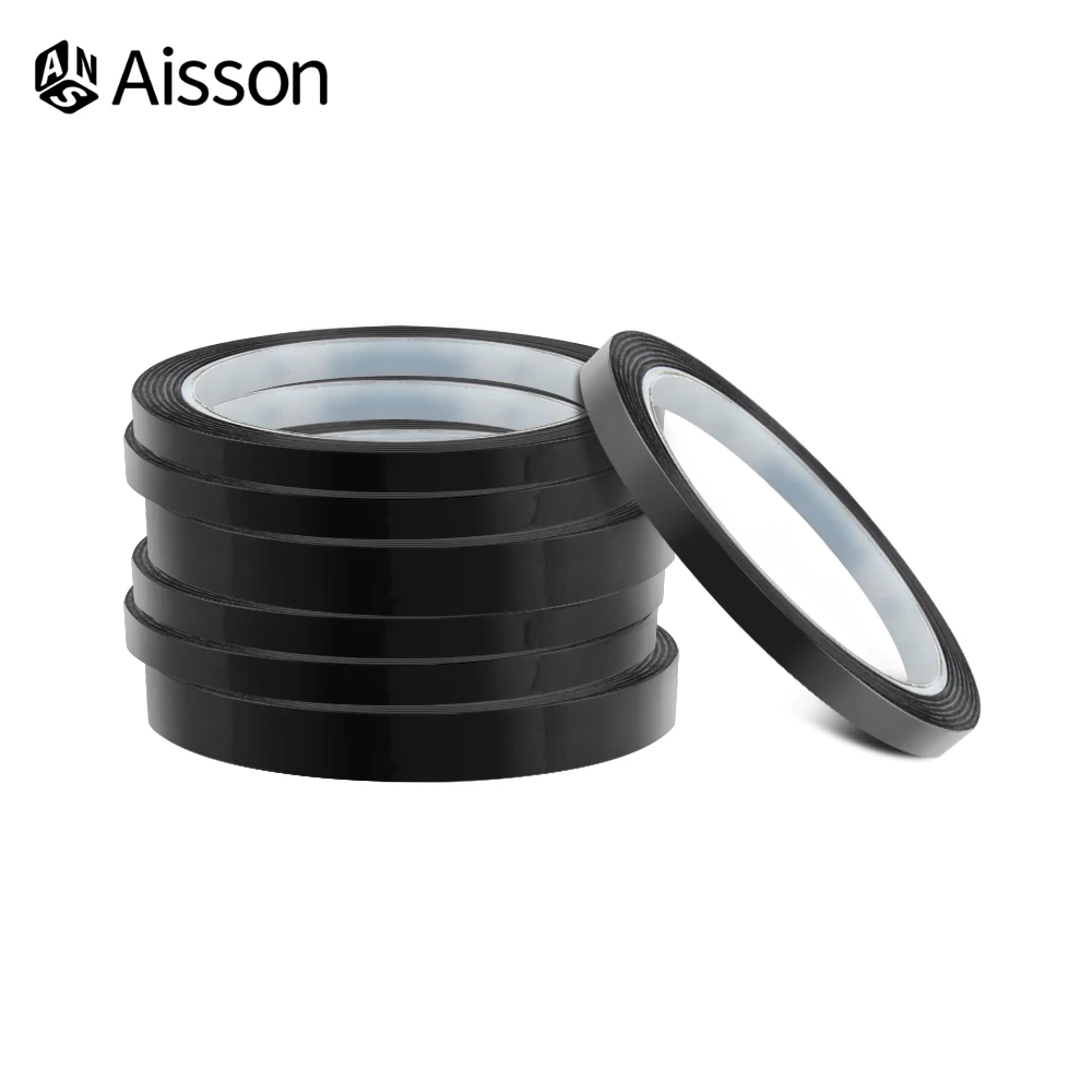 5/8/10/12/15/20/25mm*50M Black Film High Temperature Resistant Shading Waterproof Tape