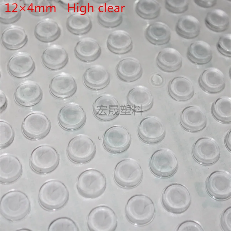 300 PCS 12mm x 4mm High Clear self-adhesive anti slip silicone rubber feet pads Silica gel bumper damper shock absorber