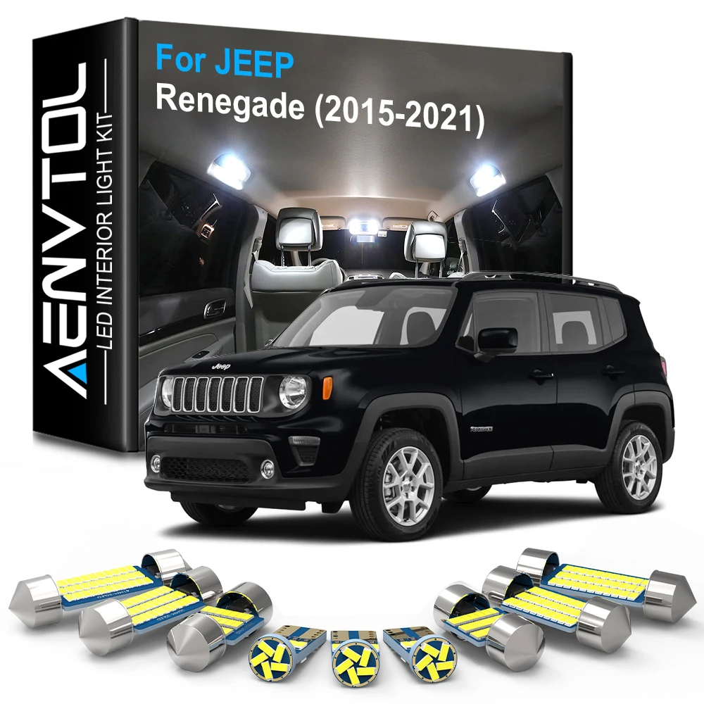 Akcesoria samochodowe Lampa wewnętrzna LED Canbus do Jeep Renegade 200 800 1000 2015 2016 2017 2018 2019 2020 2021 Oświetlenie kopuły do czytania