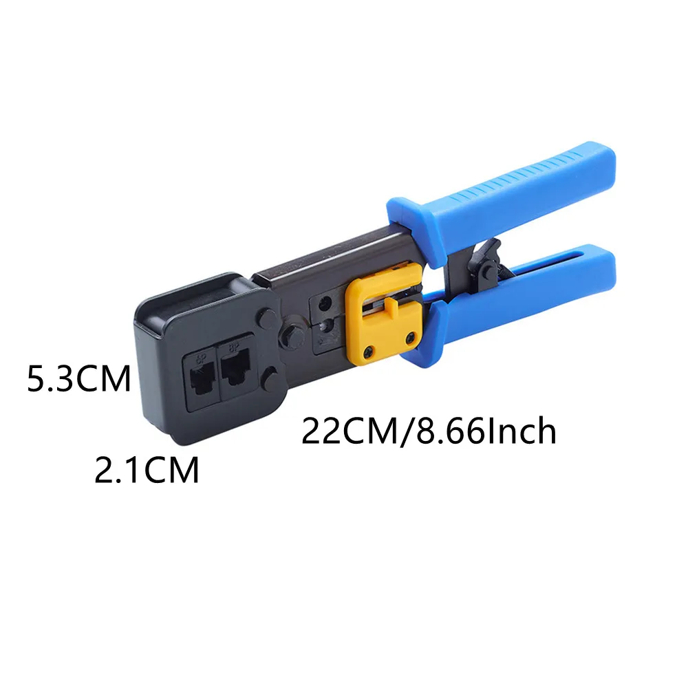 Crimper มือเครือข่ายเครื่องมือคีม RJ12 RJ45 Cat5 Cat6 8p8c Cable Stripper กดแหนบ Clamp คลิปหลายฟังก์ชั่น