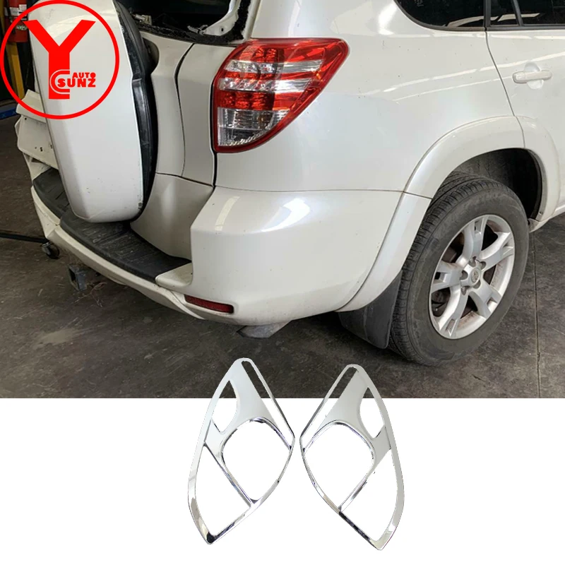 ABS Chrome Styling Tail Light Cover For Toyota Rav4 Rav 4 2006 2007 2008 2009 2010 2011 2012 Accessories Rear Lamp Hoods YCSUNZ