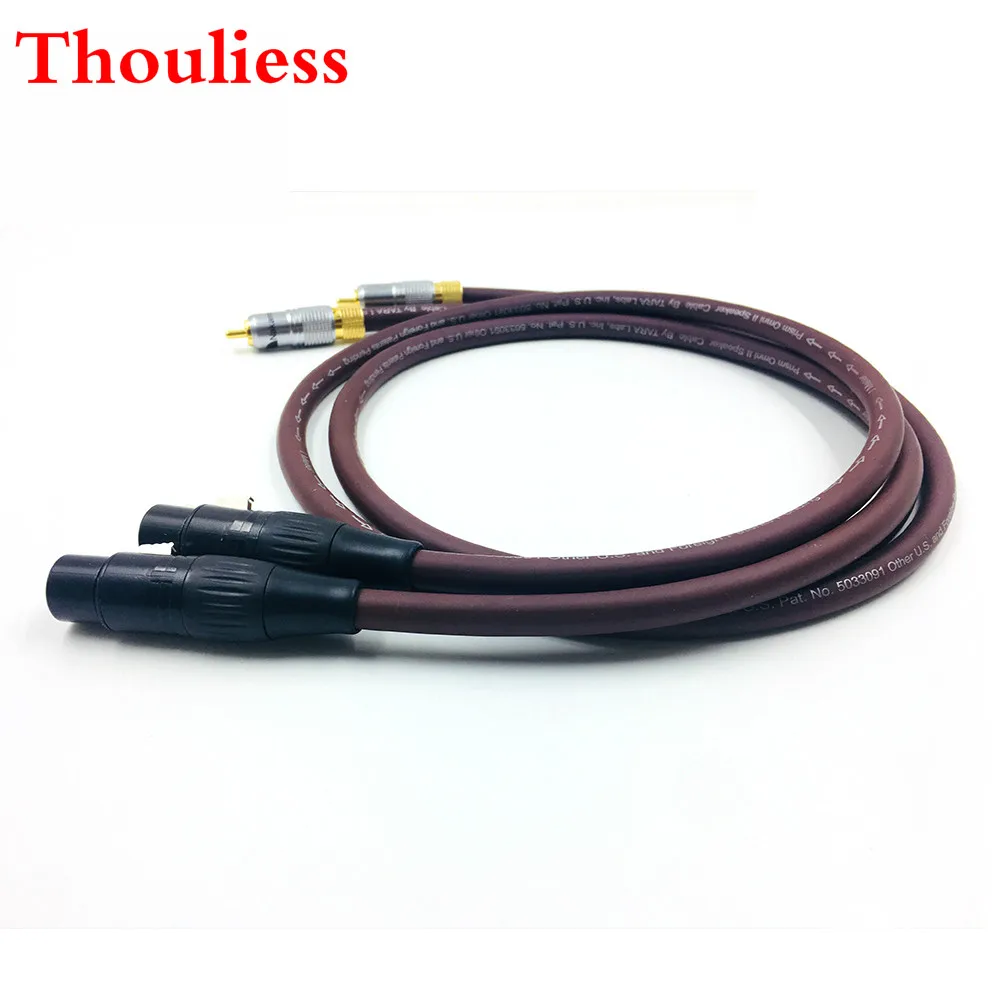 

Thouliess Pair Na-chi 2RCA Male to 2 XLR Female Cable RCA XLR Interconnect Audio Cable Gold plated PLUG with Prism OMNI 2Wire