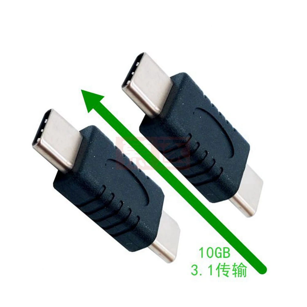 محول USB-C ذكر إلى ذكر محول مستقيم صغير من النوع C محول USB 3.1 من النوع C