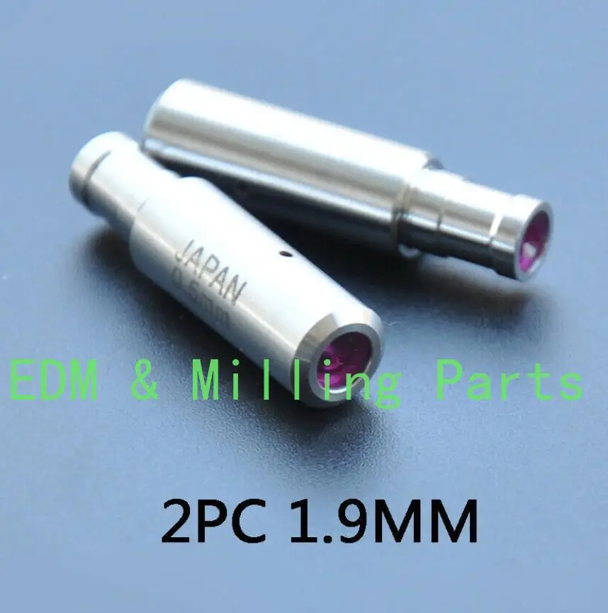 2PCS CNC 1.9MM Ruby Ceramic Electrode Guide Fit EDM Wire Cut Machine Parts For EDM Wire Cut Mill Part