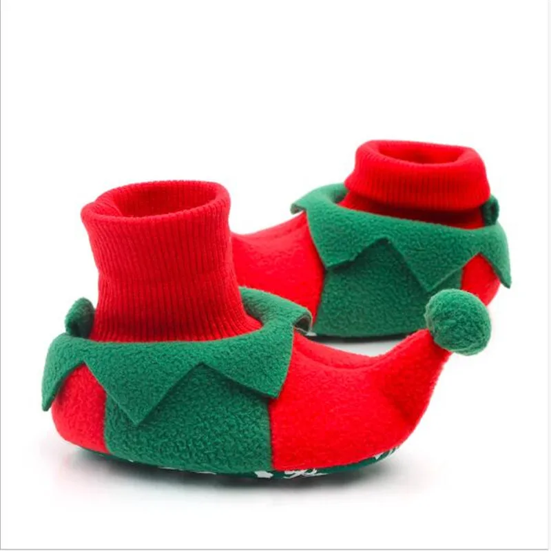 Lovely Cartoon Baby Shoes Infants Autumn Winter First Walkers Toddler Fleece Warm Shoes Booties For Christmas Gift