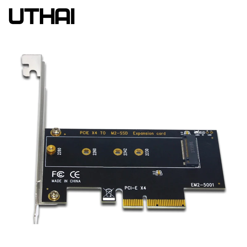 UTHAI M.2 NVMe SSD 어댑터, NGFF to PCIE3.0 X4 M 키 SSD 컨버터, 2230-2280 크기 M2 확장 카드, Msata 3.0 어댑터용