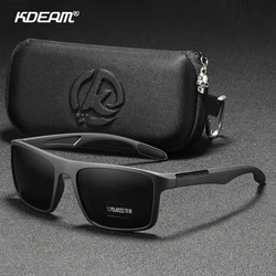 High Quality Italy Design TR90 Polarized Sunglasses Men Women Sports Driving Shades KDEAM UV400 Unbreakable Sun Glasses With Box