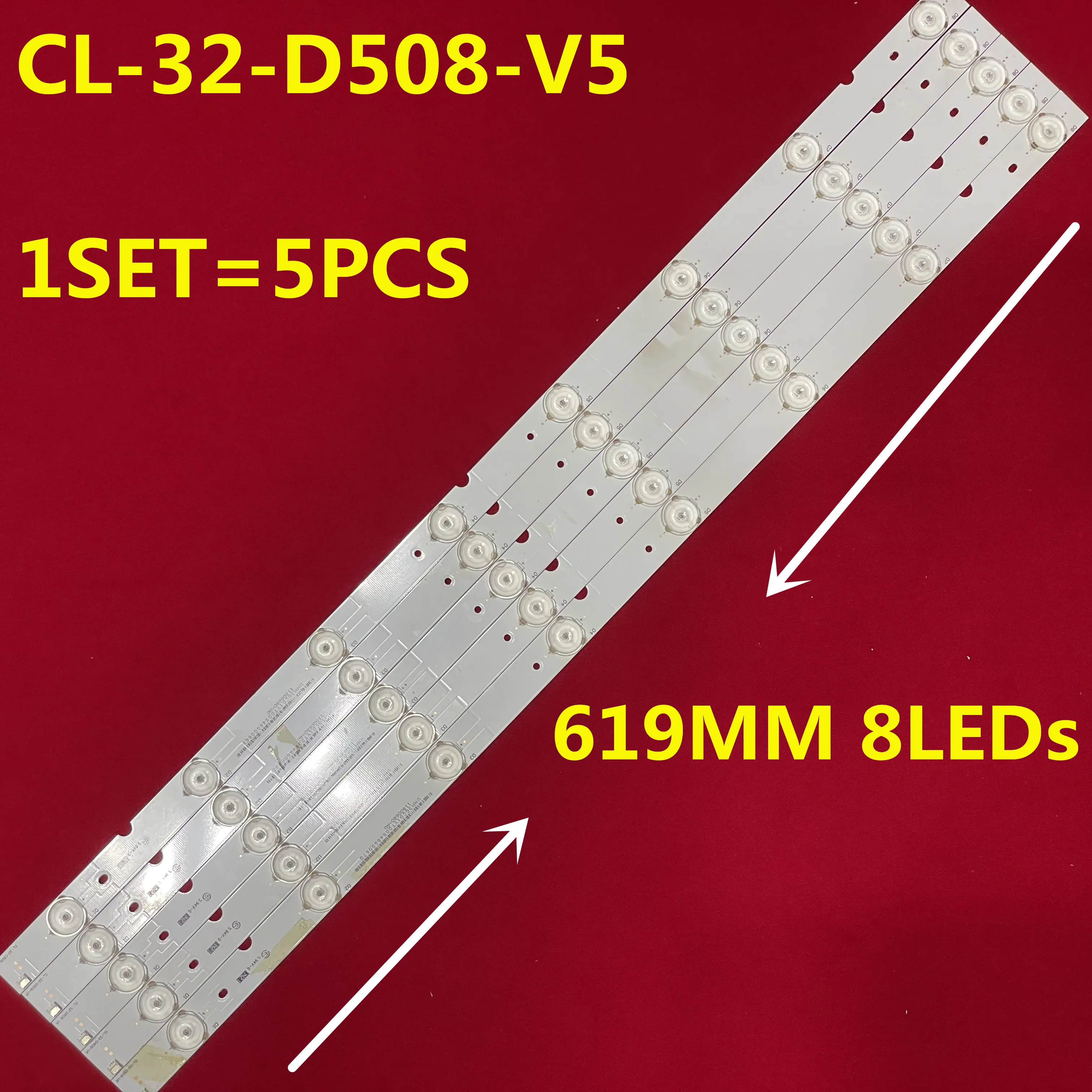 5set=30PCS LED Backlight Strip 8Lamps For CL-32-D508-V5 For BDM3200FC AOC 315LM00001 I3242VW T3242M TPT315B5-EUJFFA