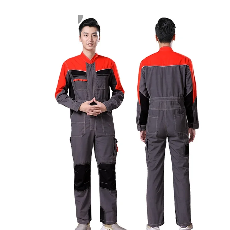 Mens Work Clothing Coverall Summer Breathable Long Sleeve Worker Overalls Durable Factory Worker Jumpsuits Auto Repair Uniforms