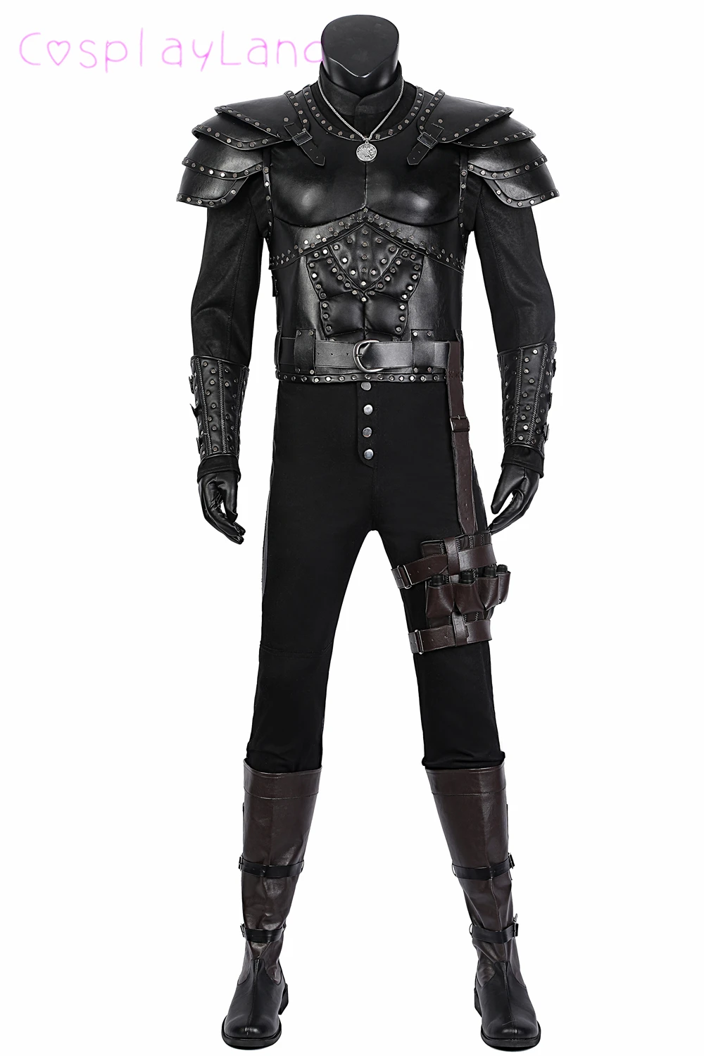 Neueste Halloween Karneval Hexe Cosplay Geralt von Rivia Kostüm Fancy Superhero Geralt Erwachsene Männer Anzug Nach Maß Outfit