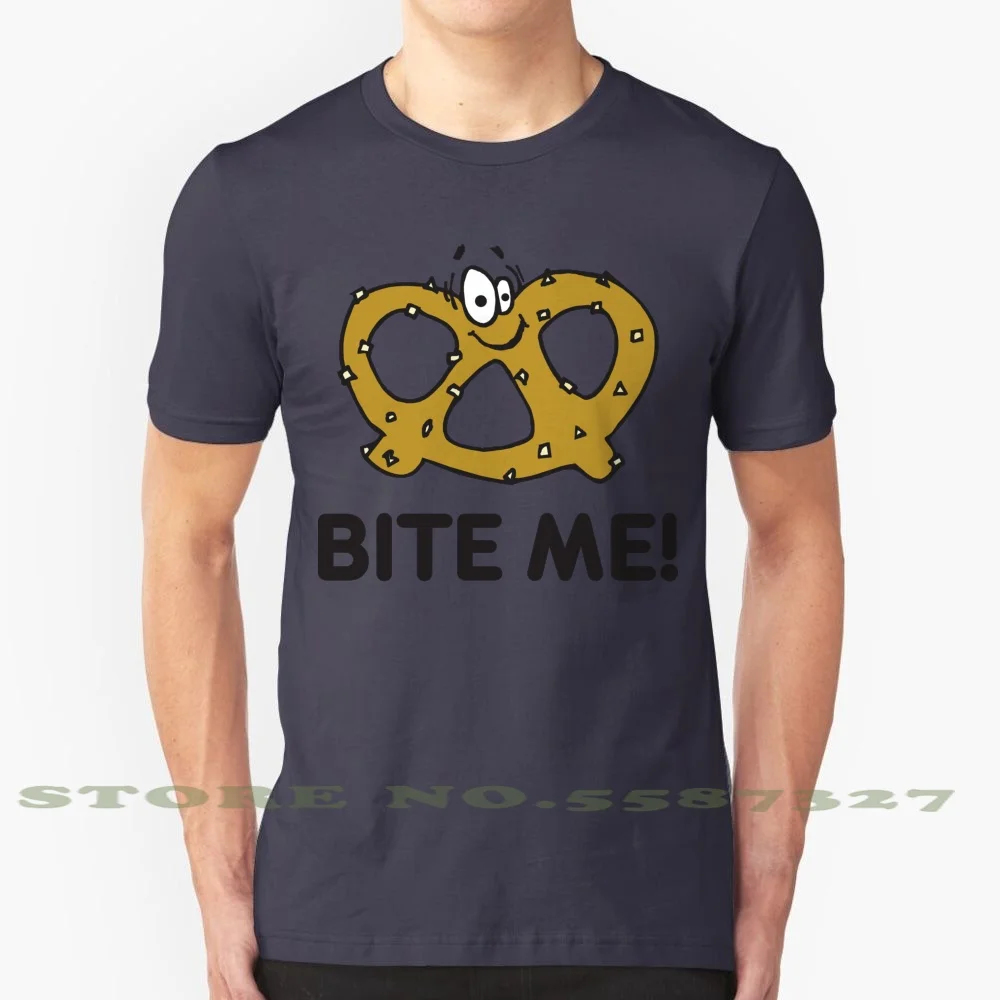 Pretzel Bite Me 100% Pure Cotton T-Shirt Funny Pretzels Brezel Brezn Pretzel Sunday Pretzel Dance Pretzel Music Pretzel Band