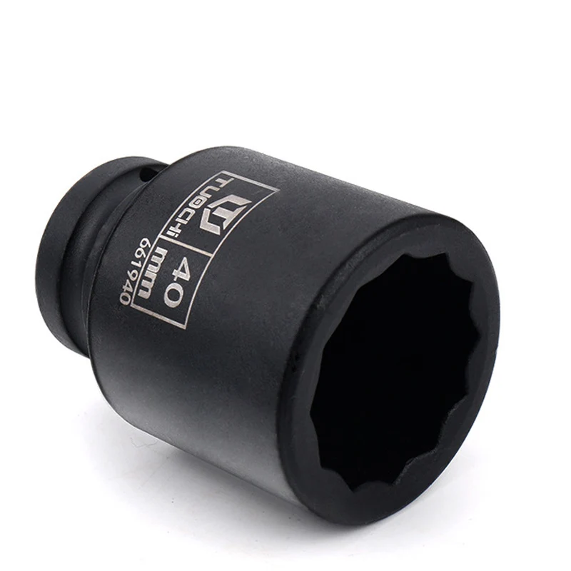 1PCS 3/4 "Heavy Duty Auswirkungen Buchse Set CR-V 12 Piont Steckschlüssel Kopf 80mm Länge Verdicken Pneumatische buchse Reparatur Tools17-55mm
