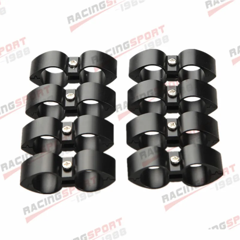 8PCS -8AN 8AN Billet Fuel Black/BLUE/RED/SILVER/GOLDEN Hose Separator Fittings Adapter Butterfly