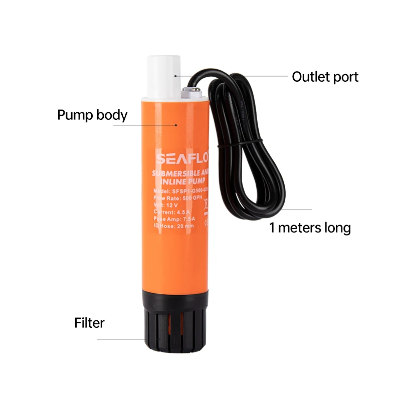 Linear Pump 12v DC Submersible Pump Oil RV Yacht Add water Booster pump Food grade material