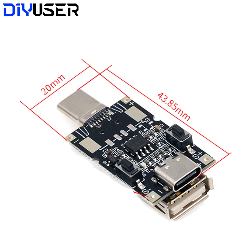 100W 5A USB Type-C PD Decoy Trigger Board 5V 9V 12V 15V 20V Output PD 2.0 3.0 Trigger Adapter Cable Connection Polling Detector