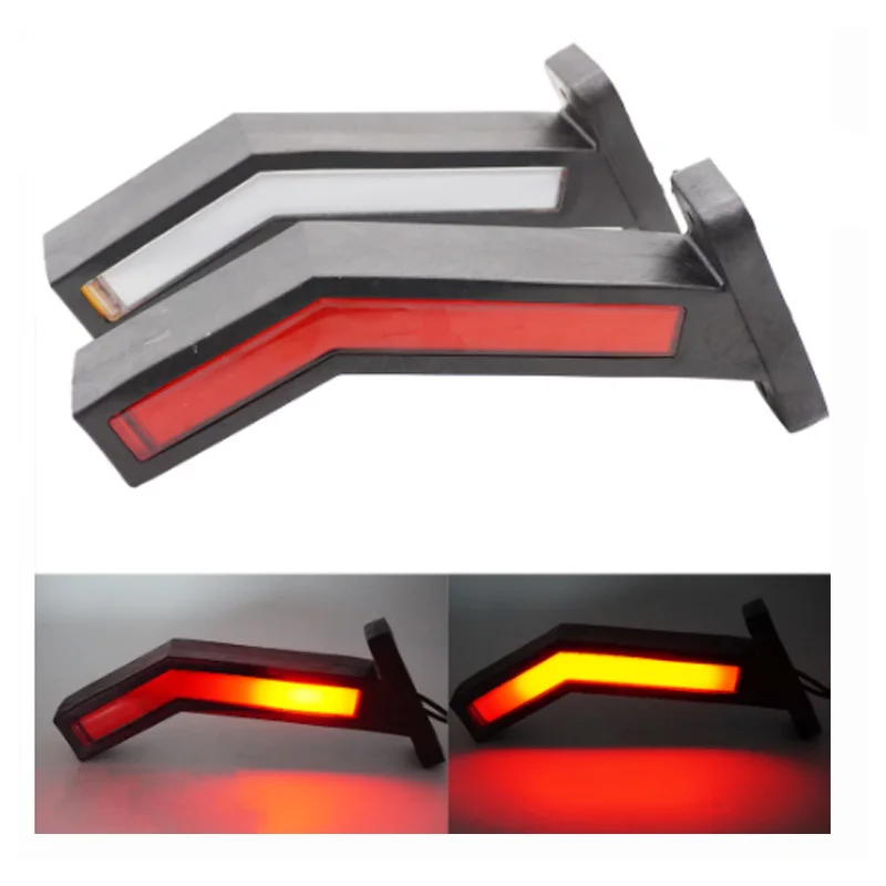 

2PCS LED Neon Stalk Side Marker Light 12V 24V Truck Trailer Position Lamp Waterproof Amber Red White